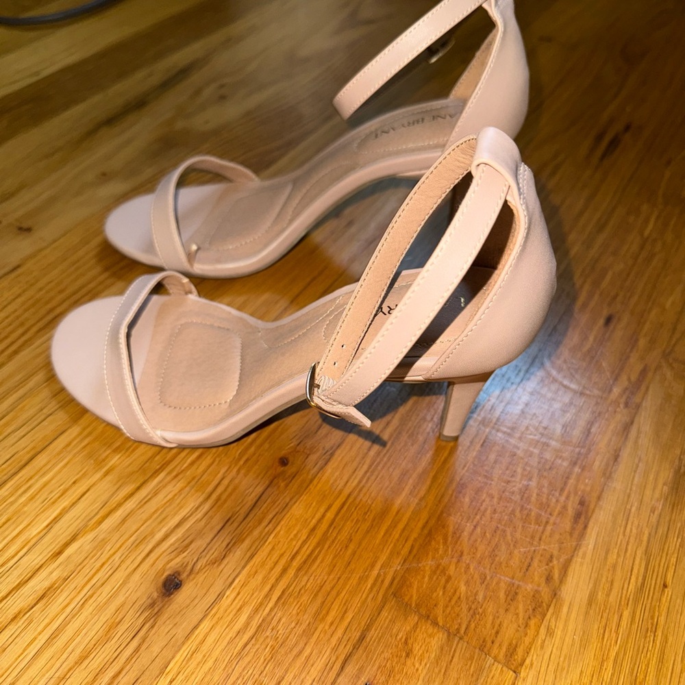 Lane Bryant Cream Heels Elegant Block Style